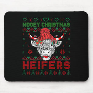 Weihnachtszeit Ugly Sweater Highland Kuh Liebe Er Mousepad