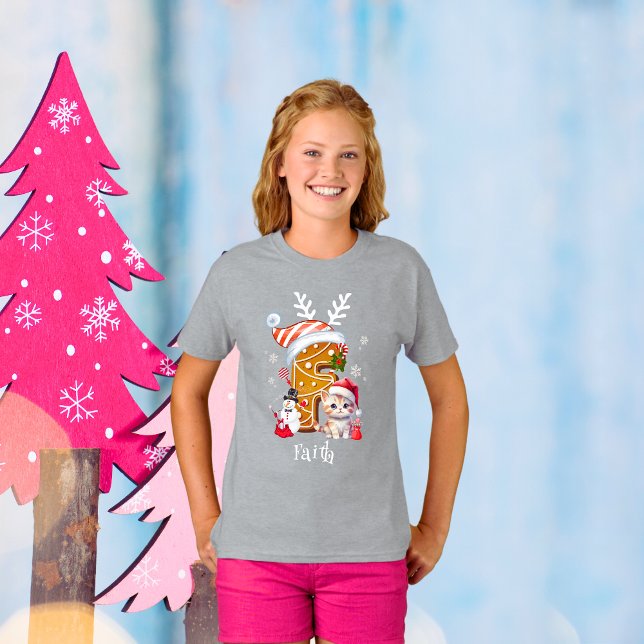 Weihnachtszeit Weihnachtsgebäck Alphabet F Girl T-Shirt (Von Creator hochgeladen)