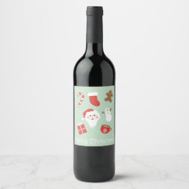 Weihnachtszeit weinetikett