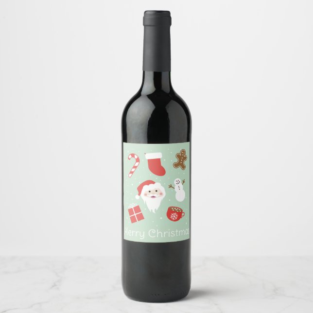 Weihnachtszeit   weinetikett (Vorderseite)
