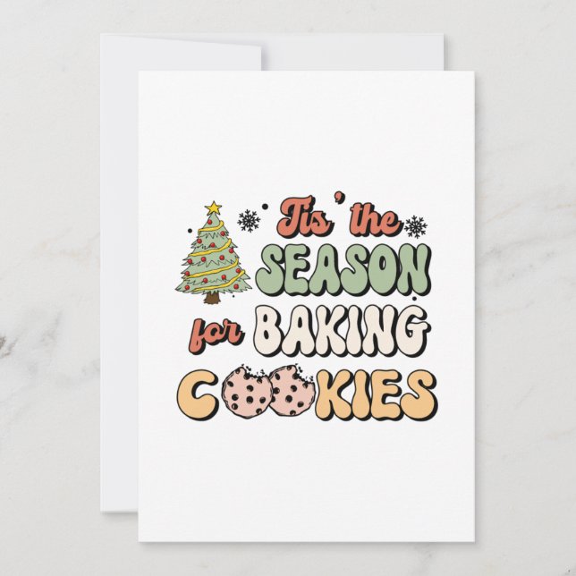 Weihnachtszeit zum Backen von Cookies Einladung (Vorderseite)