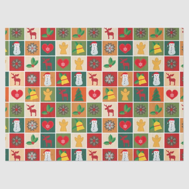 Weihnachtszeitpapier Seidenpapier (Vorderseite)