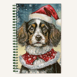 Weihnachtszeitung "Santa Dog" Notizbuch