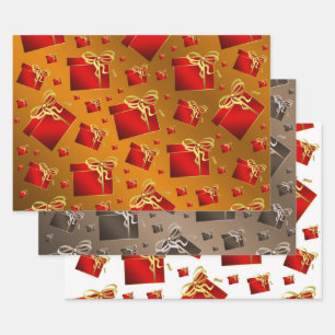 Weihnachtszeitung, Winter+Patte, fröhlich+xmas, Ur Geschenkpapier Set
