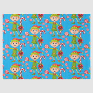 Weihnachtszettel Elf Peppermint Seidenpapier