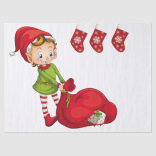 Weihnachtszettel, Elf Seidenpapier