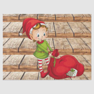 Weihnachtszettel, Elf Seidenpapier