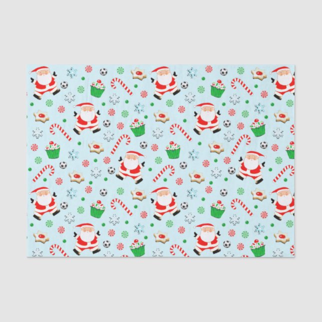 Weihnachtszettel für Fußball Seidenpapier (Vorderseite)