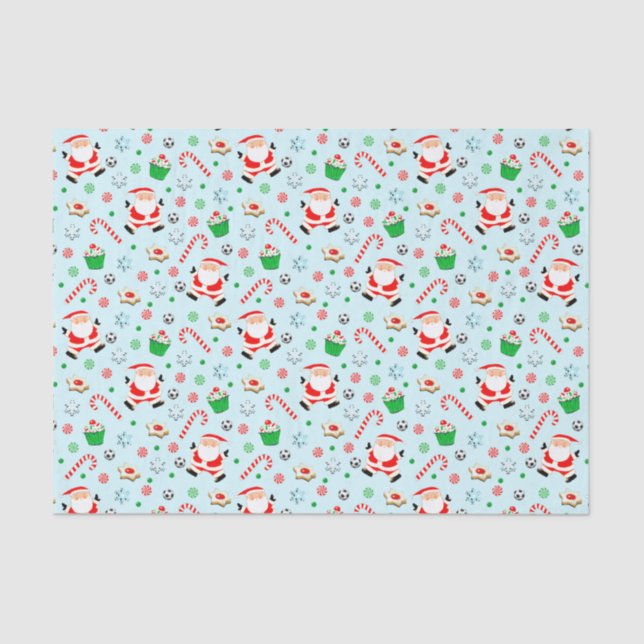 Weihnachtszettel für Fußball Seidenpapier (Vorderseite)