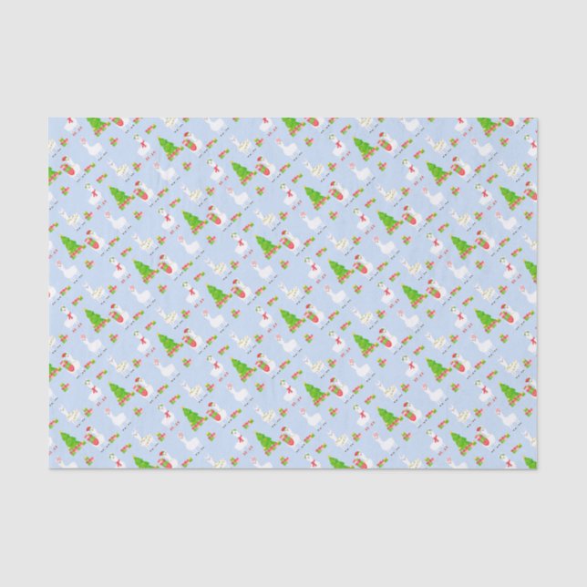 Weihnachtszettel Llama Seidenpapier (Vorderseite)