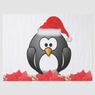 Weihnachtszettel, Pinguin Seidenpapier