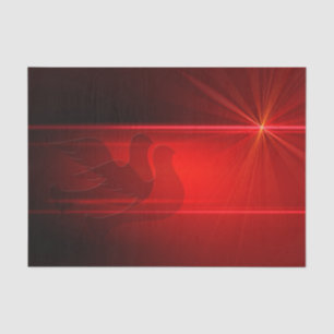 Weihnachtszettel/Rote Tauben Seidenpapier