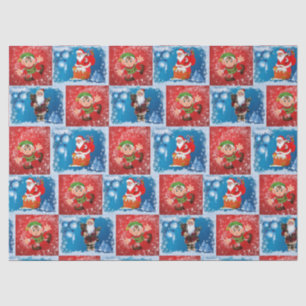 Weihnachtszettel, Weihnachten, Elf Seidenpapier