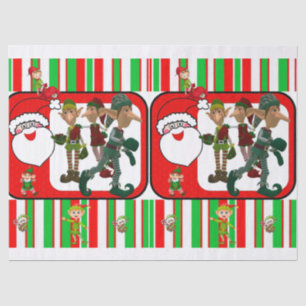 Weihnachtszettel, Weihnachten, Elf Seidenpapier