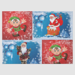 Weihnachtszettel, Weihnachten, Elf Seidenpapier