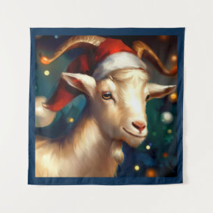 Weihnachtsziege 1 wandteppich