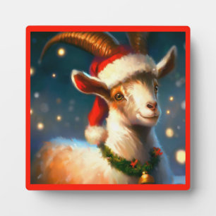 Weihnachtsziege 2 fotoplatte