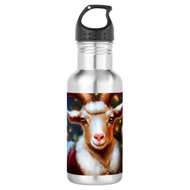 Weihnachtsziege 4 edelstahlflasche (Vorderseite)