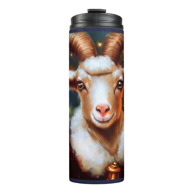 Weihnachtsziege 4 thermosbecher (Vorderseite)