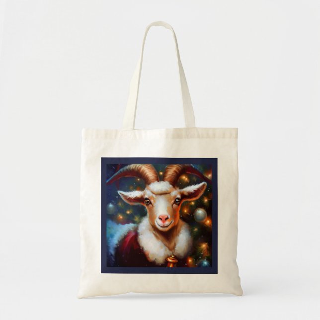 Weihnachtsziege 4 tragetasche (Vorne)