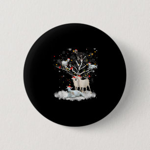 Weihnachtsziege auf Baum Funny Santa Goat Lover Ge Button