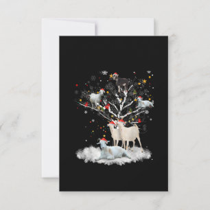 Weihnachtsziege auf Baum Funny Santa Goat Lover Ge Dankeskarte
