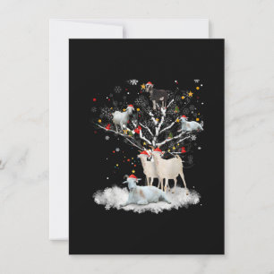 Weihnachtsziege auf Baum Funny Santa Goat Lover Ge Einladung