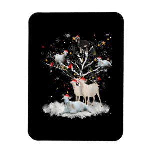 Weihnachtsziege auf Baum Funny Santa Goat Lover Ge Magnet