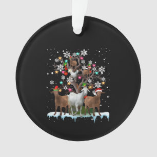 Weihnachtsziege auf Baum Santa Goat Lover Ornament