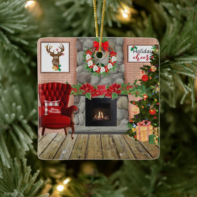 Weihnachtszimmerschmuck Keramikornament (Baum)