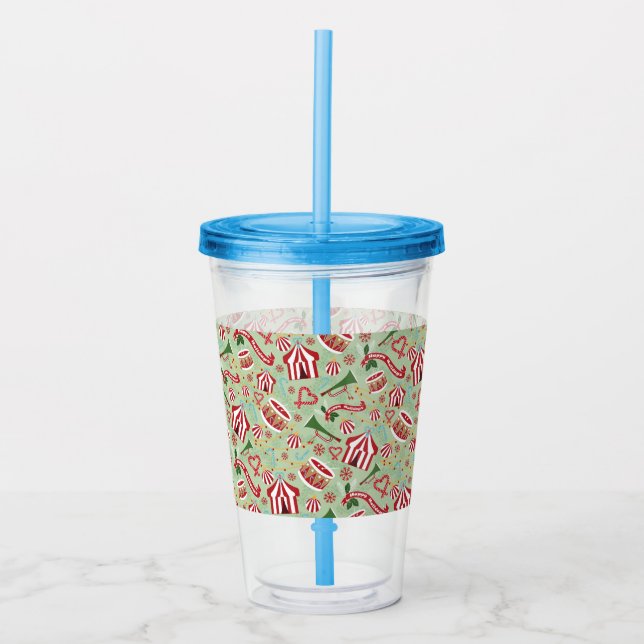 Weihnachtszirkus Acryltrinkbecher (Vorderseite)