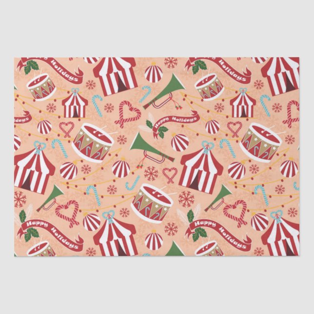 Weihnachtszirkus Seidenpapier (Vorderseite)