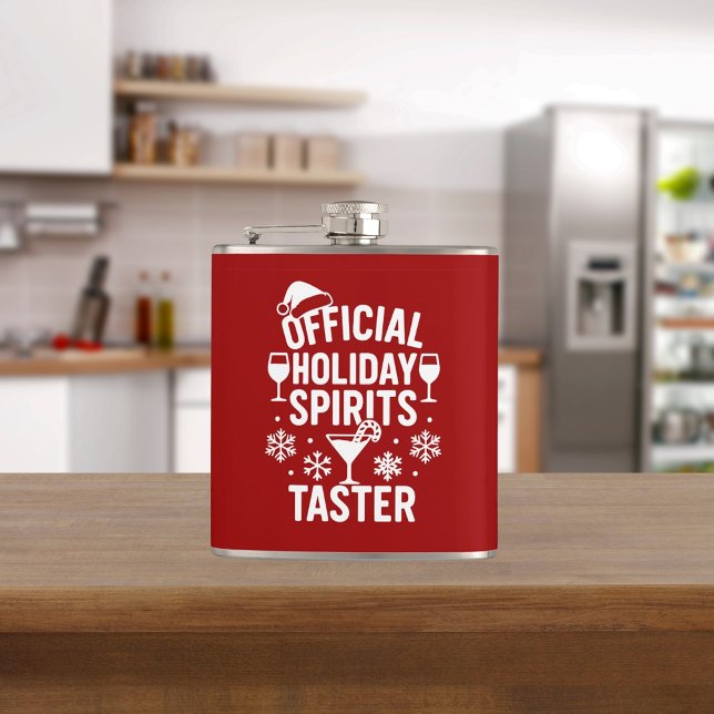 Weihnachtszitat lustige Party-Geister Tester rot Flachmann (Von Creator hochgeladen)