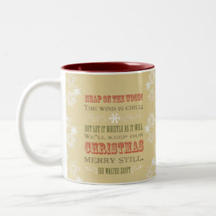Weihnachtszitat-Tasse Zweifarbige Tasse