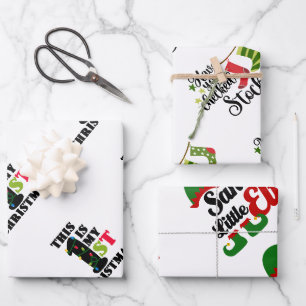 Weihnachtszitate für das Verpacken von Papierblätt Geschenkpapier Set