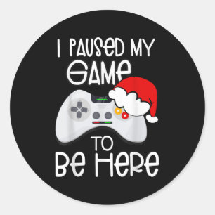 Weihnachtszitate habe ich mein Spiel hier angehalt Runder Aufkleber