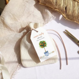 Weihnachtszitrus Botanische Blüte Geschenkanhänger