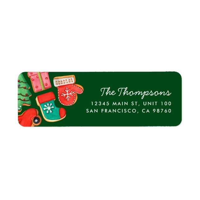 Weihnachtszucker Grün Rücksendeadresse (Vorne)