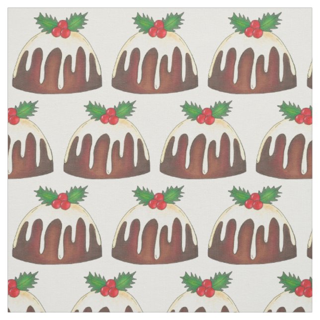 Weihnachtszucker Pudding Holiday Dessert Stoff (Muster)