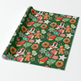 Weihnachtszucker und Lebkuchen Geschenkpapier