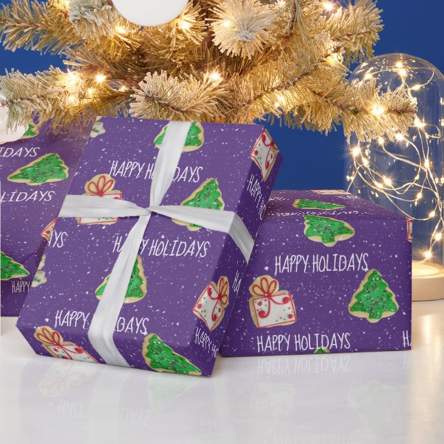 Weihnachtszucker und Schneeflocken Geschenkpapier (Feiertage)