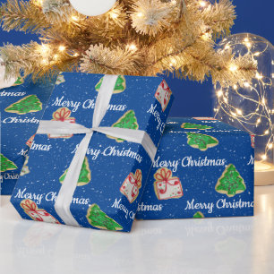 Weihnachtszucker und Schneeflocken Geschenkpapier