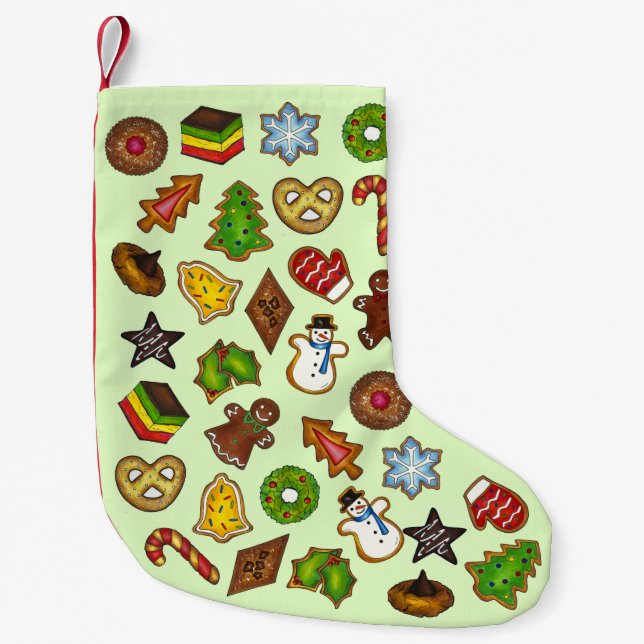 Weihnachtszucker Weihnachtskekse Backkost Kleiner Weihnachtsstrumpf (Vorderseite)