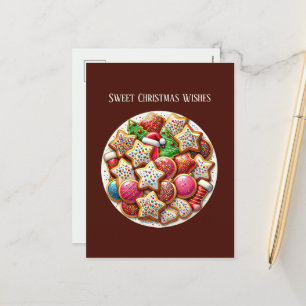 Weihnachtszuckerkochen Feiertagspostkarte