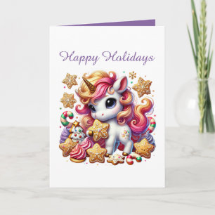 Weihnachtszuckerkochen unicorable feiertagskarte