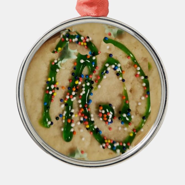 Weihnachtszuckerkost mit Süßigkeiten Ornament Aus Metall (Vorne)