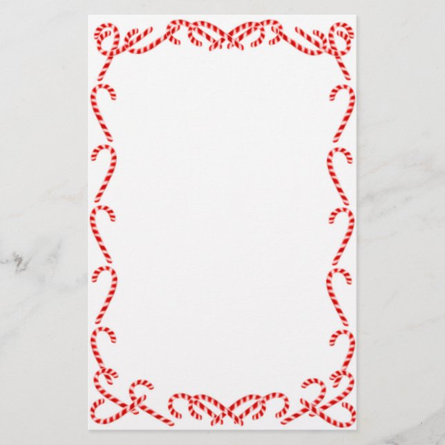 Weihnachtszuckerstange-Briefpapier Briefpapier (Vorderseite)