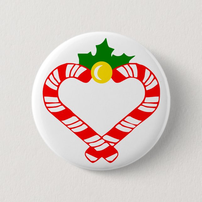 Weihnachtszuckerstange Button (Vorderseite)