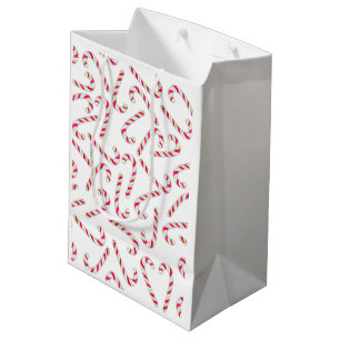 Weihnachtszuckerstangemuster Mittlere Geschenktüte