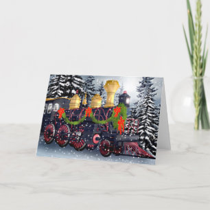 Weihnachtszug Feiertagskarte